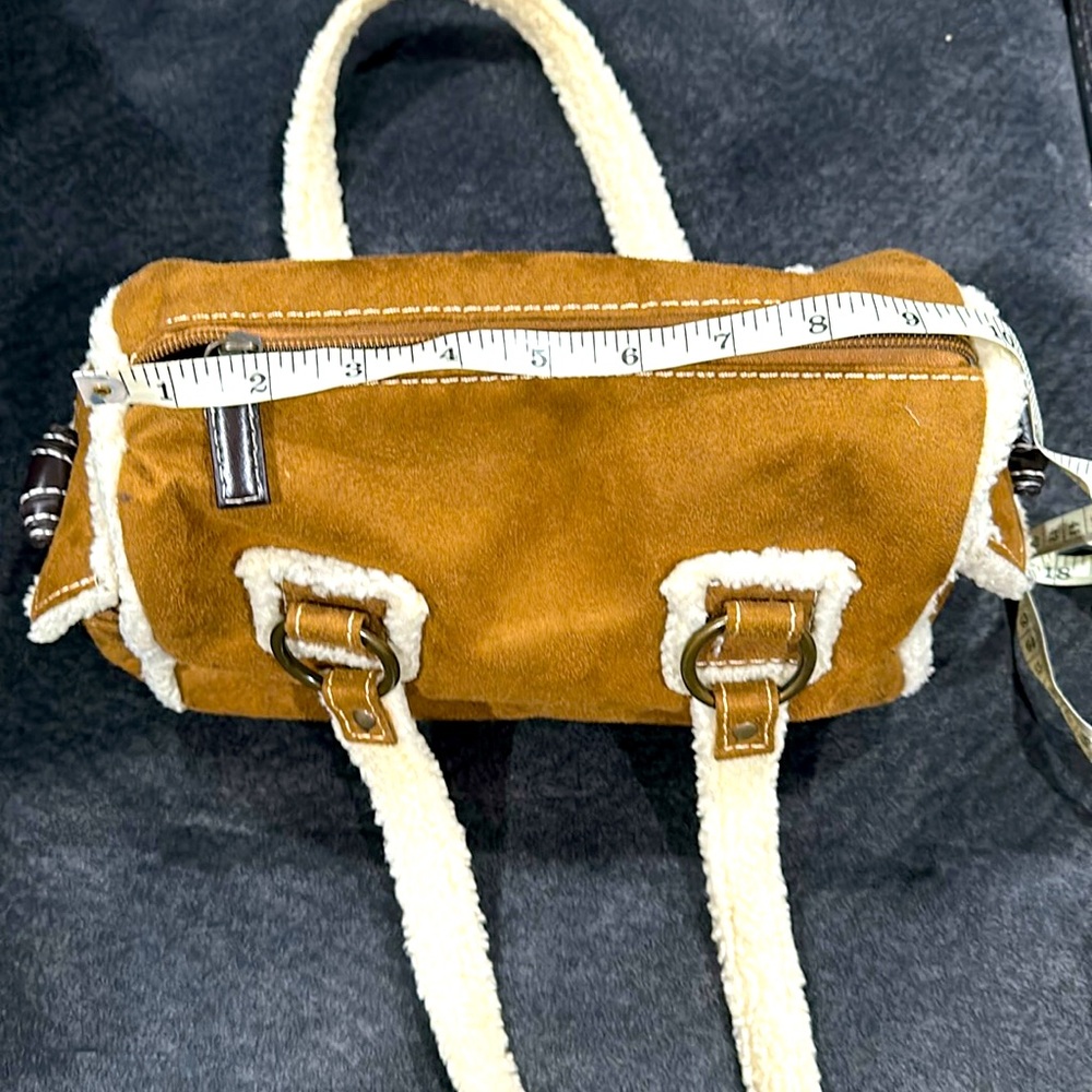 Suede bag.